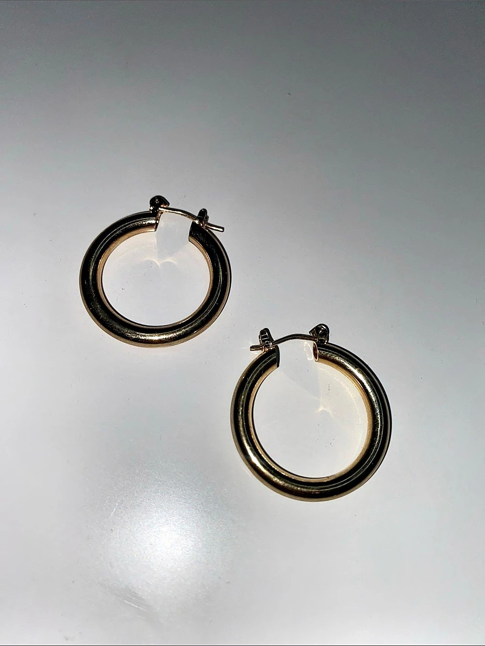 Vintage Gold-Tone Hoop Earrings